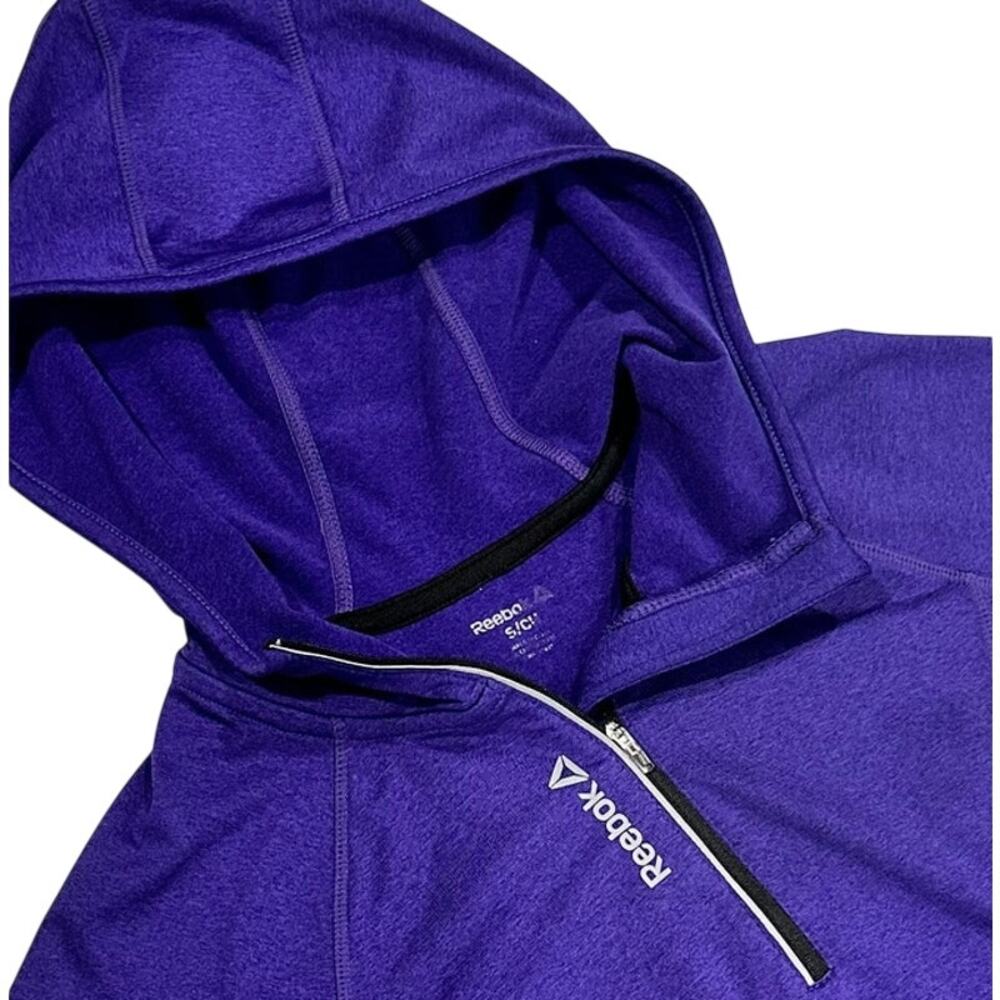 Rebok Purple Quarter Zip pullover with Hood Size Small